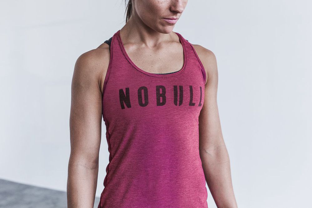 NOBULL Racerback Tank Üstleri Bayan - Bordo - Turkiye (EVM-863251)